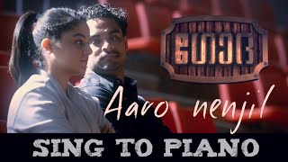 Aaro nenjil | Godha | Sing to piano | Karaoke with lyrics | Shaan Rahman | Athul Bineesh