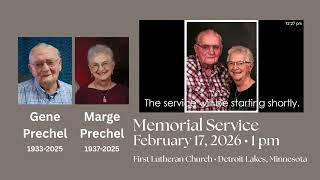 Funeral Service | Gene & Marge Prechel