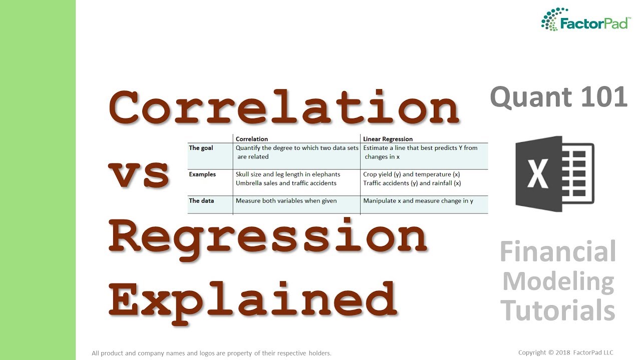 Correlation Vs Regression For Data Analysis | Financial Modeling ...