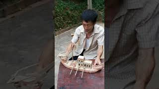Bamboo Craft ideas l Amazing Making Boat From Bamboo l Creative Idea With Bamboo #Shorts