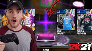 SO MANY Dark Matter Pulls!!! Throwback G.O.A.T x Invincible Pack Opening!!! NBA 2K21
