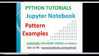 python tutorial | print stars in reverse right angle triangle shape using jupyter | python patterns