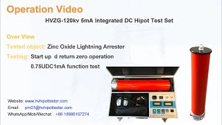 Tutorial Video-HVZG-120kv 5mA Integrated DC Hipot Test Set pm02@hvhipottester.com,+86-18986157930