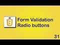 JavaScript beginner tutorial 31 - radio buttons