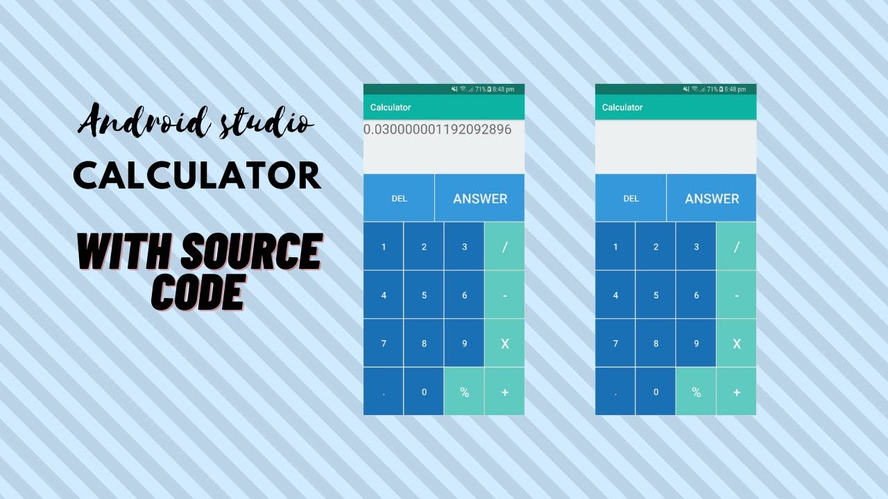 How To Make Android Studio Calculator With Source Code Youtube