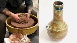 Making A Bong On The Pottery Wheel [Start To Finish]