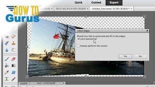 How to Make a Photomerge Panorama in Adobe Photoshop Elements 15 14 13 12 11 Tutorial