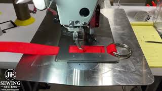 Automated sewing of a strap