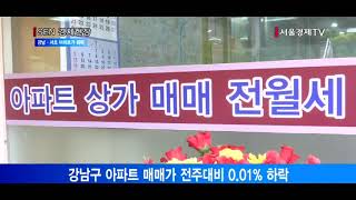 [서울경제TV] 강남·서초 아파트매매가 27주 만에 하락