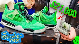 MOST EXPENSIVE Shoes At Sneaker Con Chicago (Air Jordan 4 Whalburgers)