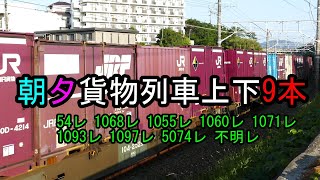 JR貨物 2023/05/10 朝と夕方の貨物列車遅延含む9本 東海道本線