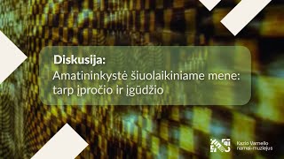 Diskusija „Amatininkystė šiuolaikiniame mene: tarp įpročio ir įgūdžio”