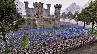 Army of the Dead Attack Castle Defended by Humans - Ultimate Epic Battle Simulator UEBS