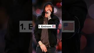 Top 10 Most Popular Rappers in the World 🌍#shorts #top10 #viral ||Worldtop||