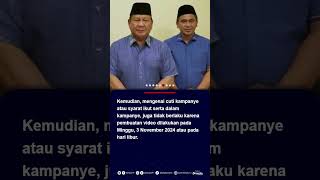 Bawaslu Putuskan Prabowo Tak Langgar Aturan soal Video Dukung Luthfi-Yasin #bawaslu #prabowo