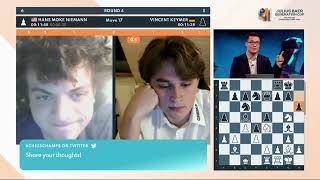 Hans Niemann vs Vincent Keymer | Round 4 | CCT Julius Baer Generation Cup