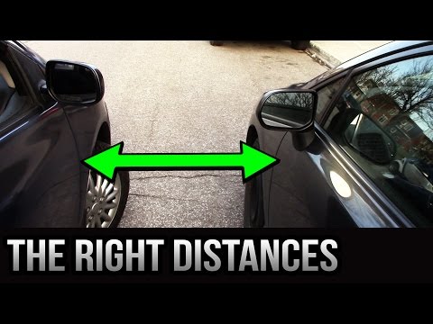 When parallel parking a vehicle make sure you are?
