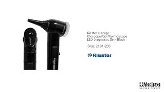 Riester e scope Otoscope Ophthalmoscope LED Diagnostic Set Black 2131 203