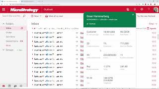 MicroStrategy HyperIntelligence integration with Outlook and Salesforce