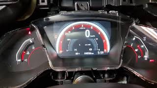 Honda Civic FC1 gauge cluster short test