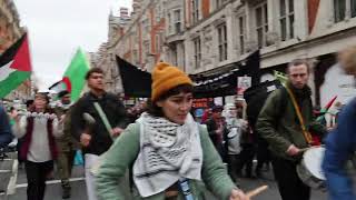 Drummers at London Gaza Genocide Demo - Saturday 17 February 2024