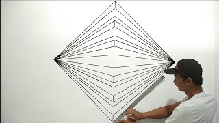 3 DIMENSI WALL PAINTING OPTICAL ILLUSION || GAMBAR EFEK 3D