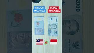 Perbandingan Uang 1 Ringgit Malaysia ke Rupiah Indonesian #shortvideo #shorts #viral