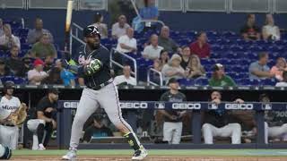 Marcell Ozuna Slow Motion Home Run Baseball Swing Hitting Mechanics Instruction