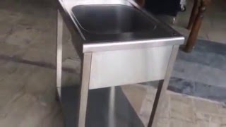 Λάντζα Ανοξείδωτη Ανοιχτή 1 Γούρνα - Single Bowl Commercial Stainless Steel Sink