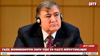 FAZİL MƏMMƏDOVUN DƏFN YERİ VƏ VAXTI MÜƏYYƏNLƏŞDİ