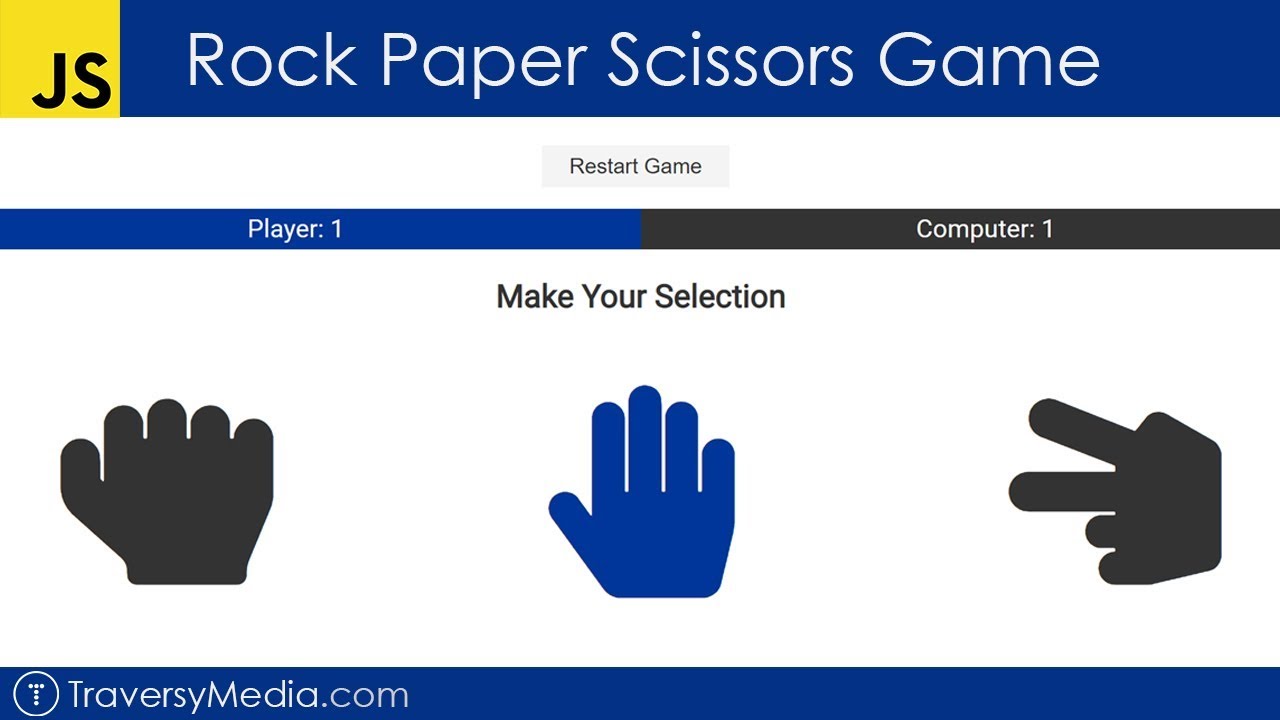 Rock Paper Scissors Game - UI & JavaScript - YouTube