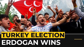 Turkey’s Erdogan celebrates presidential election run-off win