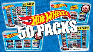 Hot Wheels 50 Pack Unboxing Compilation & Race