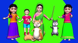 Veeri Veeri Gummadi Pandu Telugu Rhyme | children playing song - 3D Telugu Rhymes for Children