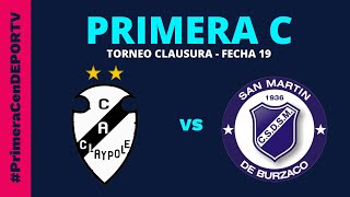 Claypole vs San Martín de Burzaco  - Torneo Clausura - Fecha 19 - Primera C 2022