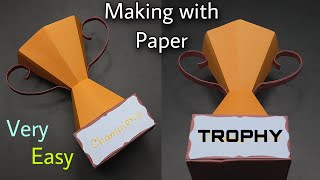 How to make a Trophy with Paper | Paper Trophy | Paper Craft | How to make Trophy
