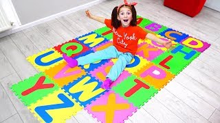 Ismet and Fatima Playing with Giant Puzzles for Kids