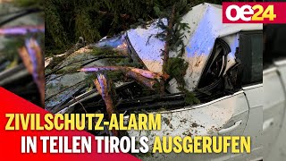 Hochwasser: Zivilschutz-Alarm in Teilen Tirols ausgerufen