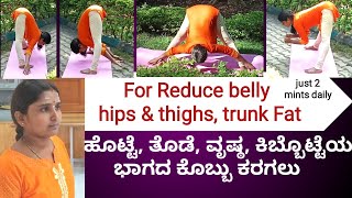 For Reduce Belly, thighs, hips \u0026 trunk fat | ಹೊಟ್ಟೆ, ತೊಡೆ, ವೃಷ್ಠ, ಕಿಬ್ಬೊಟ್ಟೆಯಭಾಗದ ಕೊಬ್ಬು ಕರಗಲು by GG