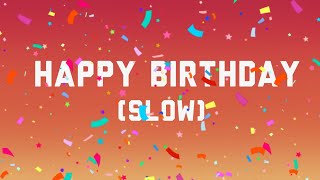 Happy Birthday Song ( Slow) | No Copyright