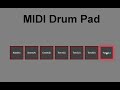 MIDI drum machine using html css javascript