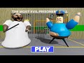 GRANNY BARRYS PRISON RUN! ( Obby ) #roblox #scaryobby #obby #pomni