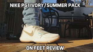 NIKE PG1 IVORY/SUMMER PACK ON FEET REVIEW