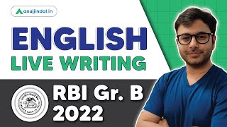 English Descriptive Live Writing Test | RBI Grade B 2022