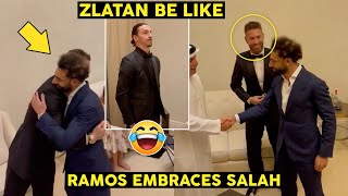 Ramos reaction to Salah when he arrived at the Globe Soccer Awards