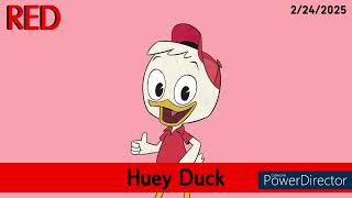 My Color Spectrum Month Daily: Month 1 - Day 24: Huey Duck (DuckTales)