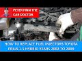 How to replace FUEL INJECTORS Toyota Prius 1.5 Hybrid. Years 2002 to 2009