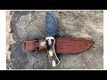 Forging a ladder damascus hunting knife