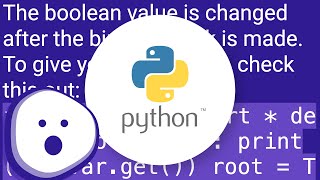 tkinter Checkbutton widget returning wrong boolean value