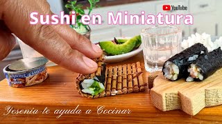 🤏🏻Sushi en Miniatura| Sección COMIDA MINIATURA de Verdad| Set de Cocina Mini|Tiny Food